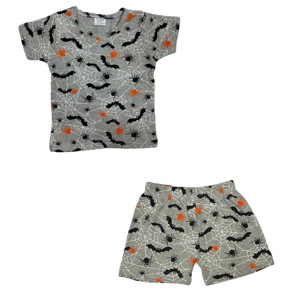 Vincent Spider Printed T-Shirt and Shorts Set