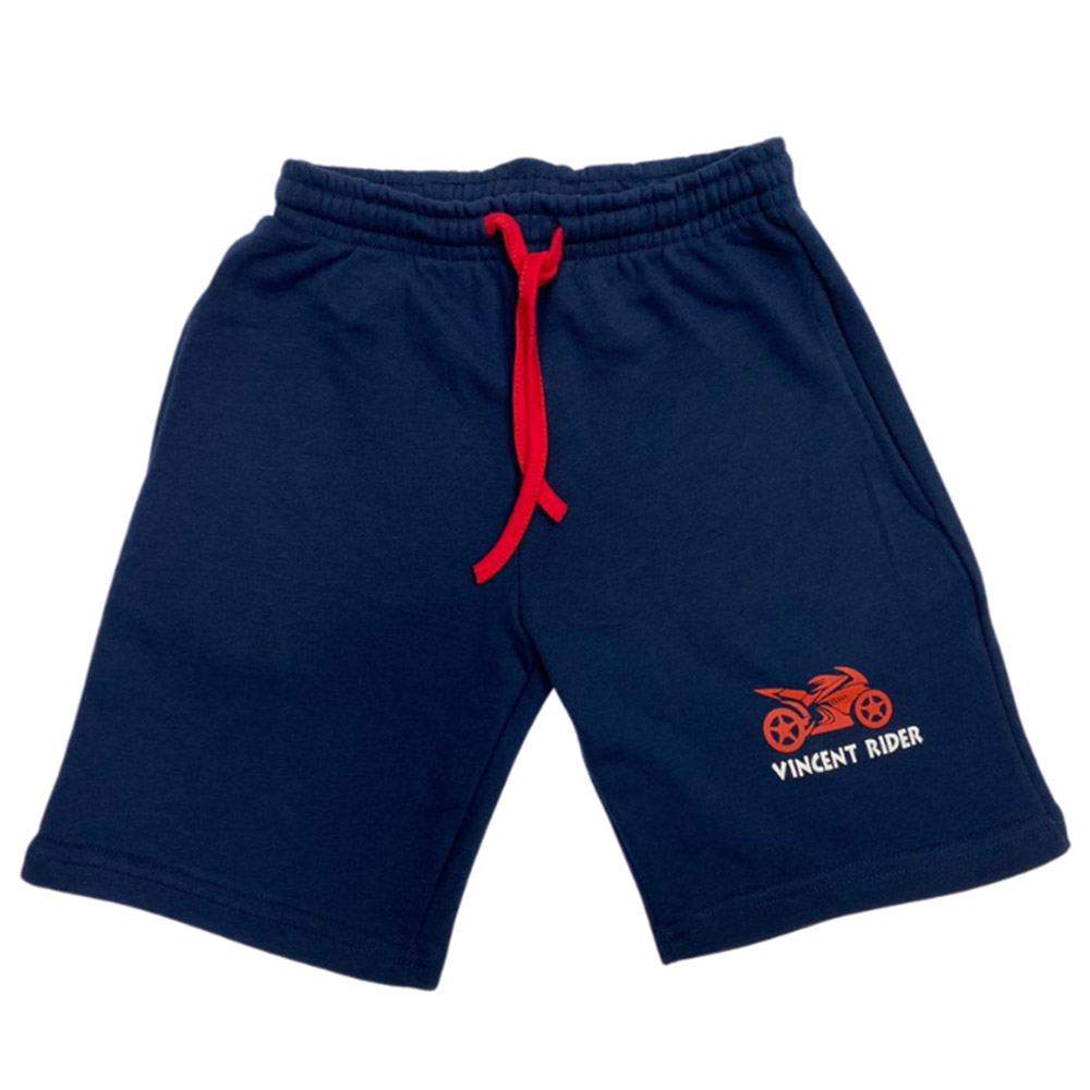Vincent Rider Terry Short for Boys - Navy Blue