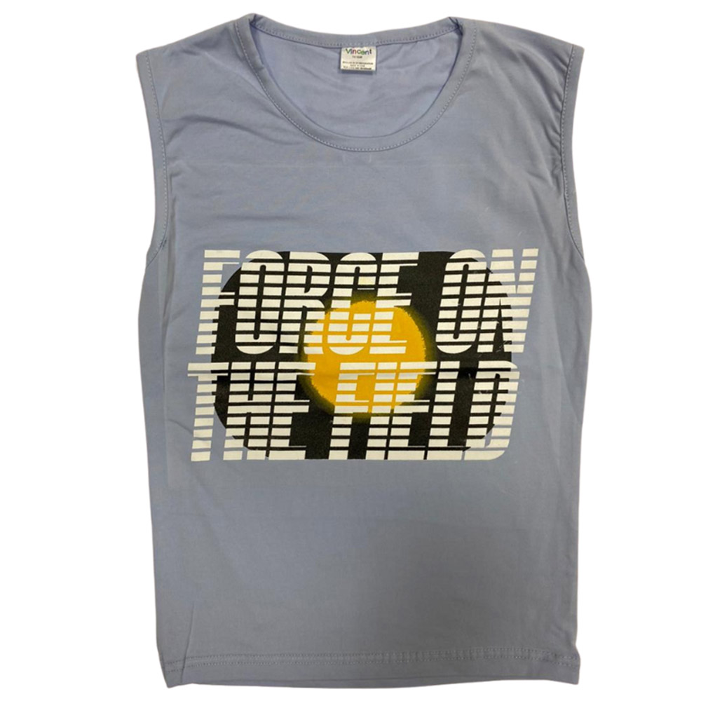 Vincent Force on the Field Printed Tank Top - Light Blue