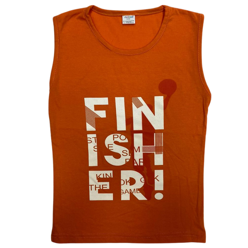 Vincent Finisher Printed Tank Top - Orange