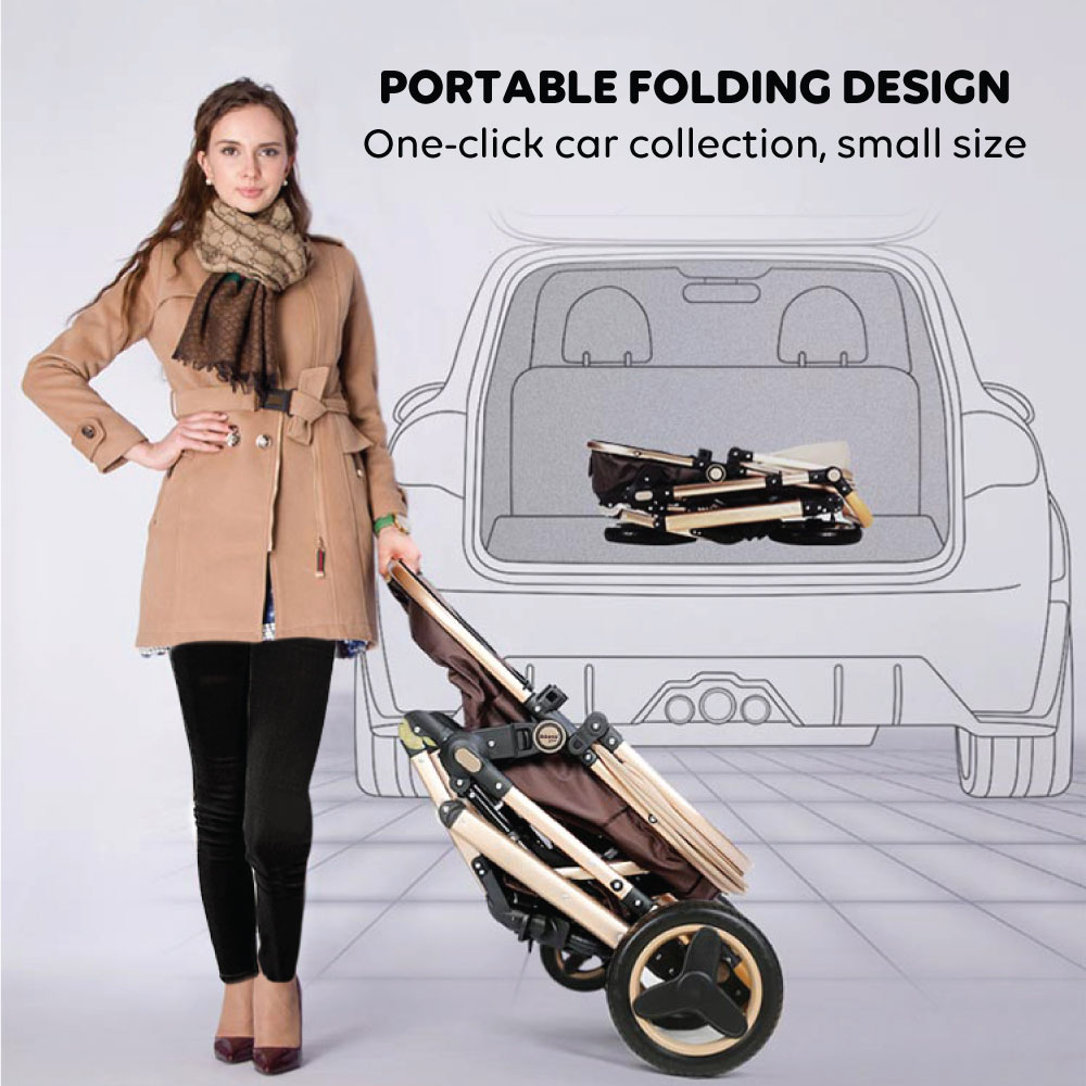 Bibena Gear - 3-in-1 Travel Stroller car seat to travel system - Black