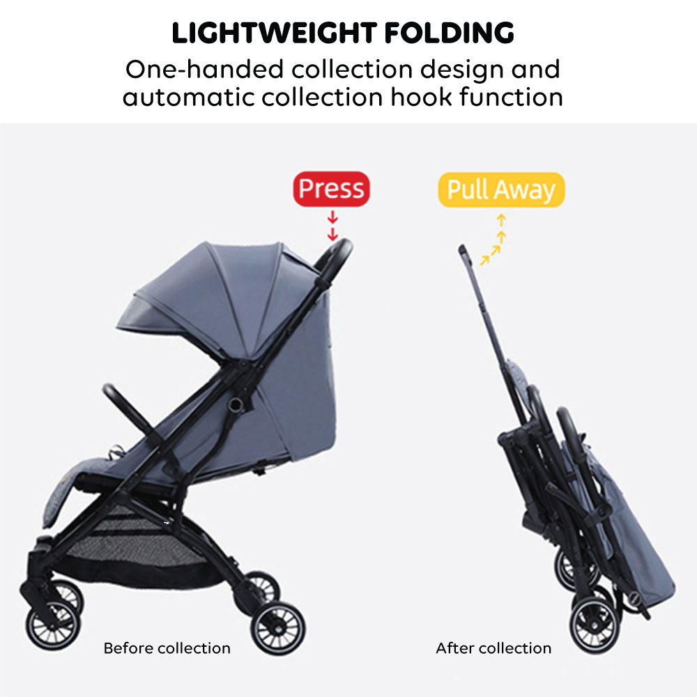 Bibena Gear - Lightweight Travel Stroller - Black