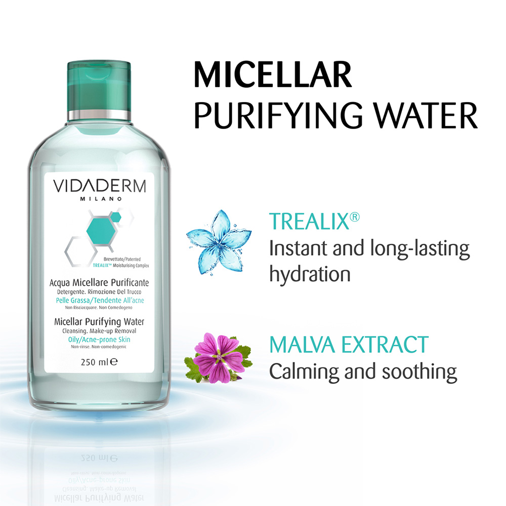 Vidaderm - Micellar Purifying Water Oily Skin 250ml