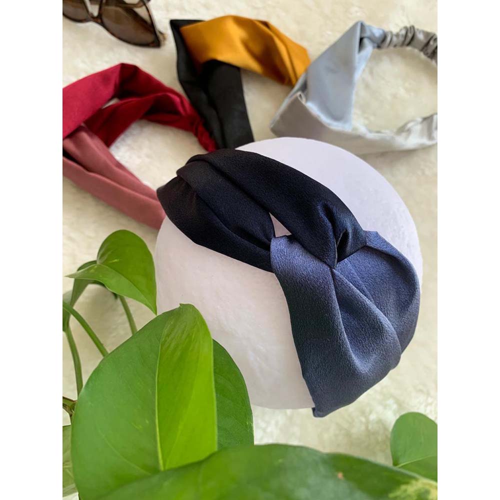 The Girl Cap - Twisted Headband - Navy Blue