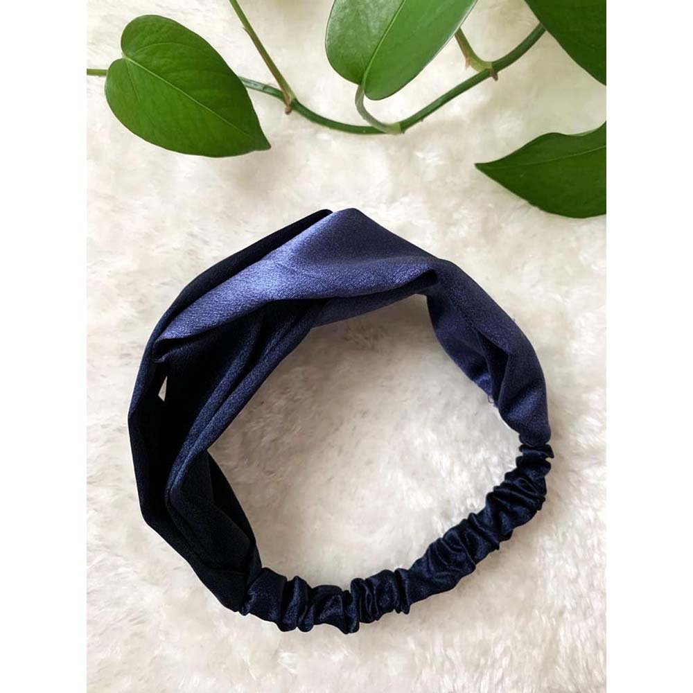The Girl Cap - Twisted Headband - Navy Blue