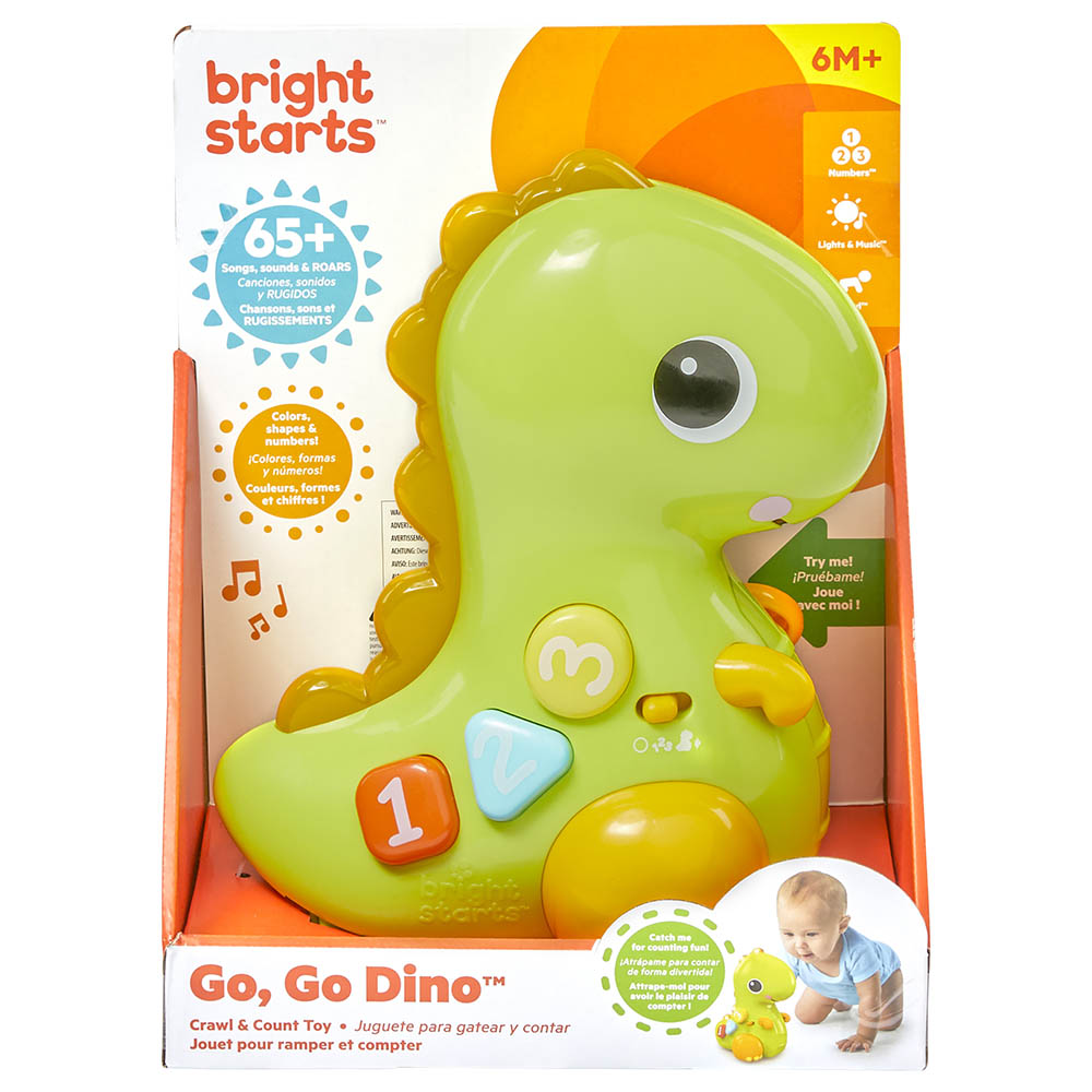 Bright Starts - Go & Glow Dino - Green