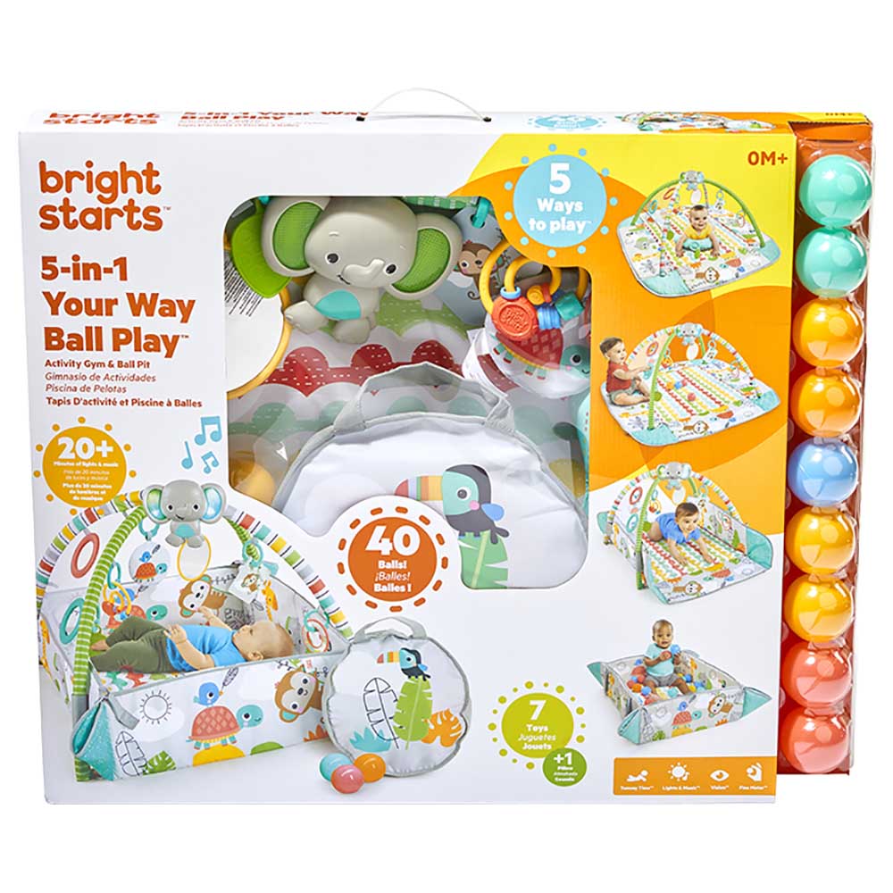 Bright Starts - 5-in-1 Bright Starts Neutral Ball Pit Gym