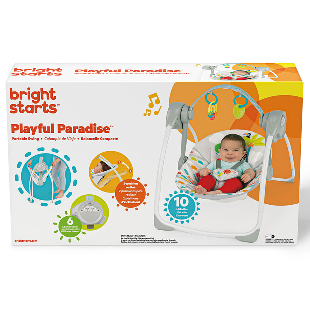 Bright Starts - Playful Paradise Portable Swing