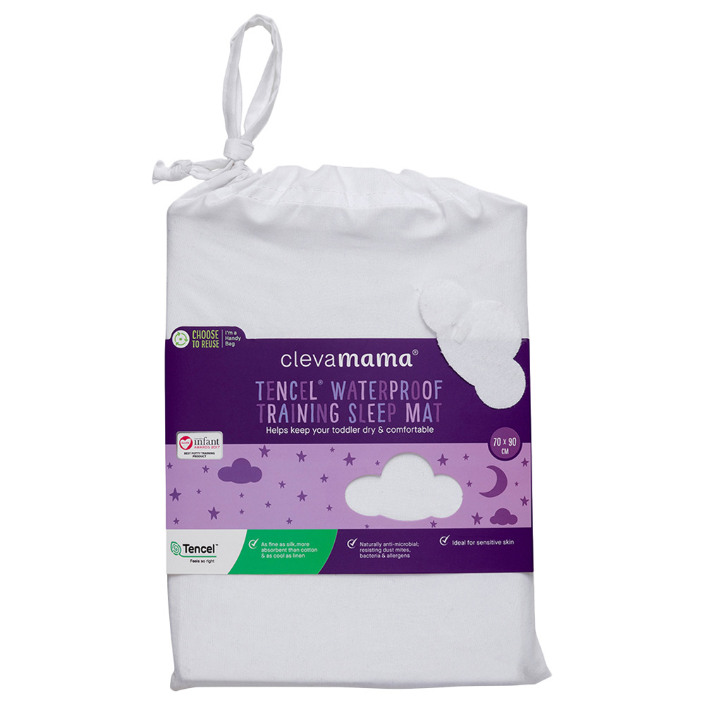 Clevamama Tencel Toilet Training Sleep Mat 70 x 90 cm - White