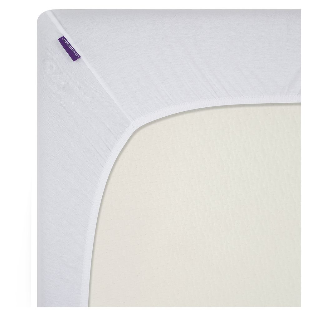 Clevamama Cotton Fitted Sheets For Crib - Pack of 2 - White