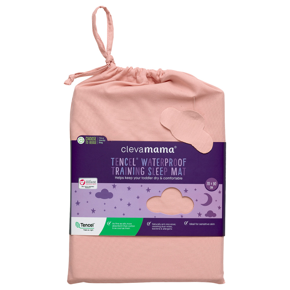 Clevamama Tencel Toilet Training Sleep Mat - 70x90cm - Pink
