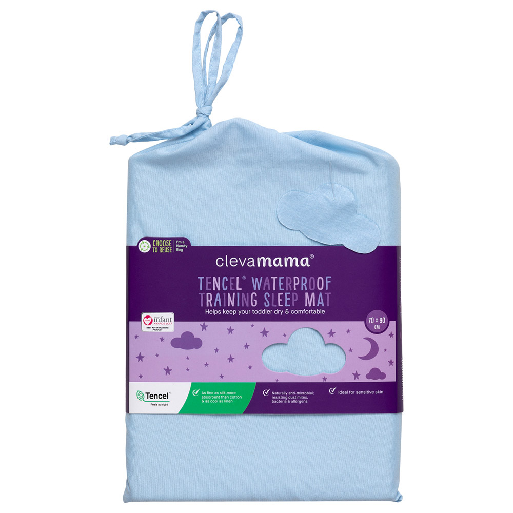 Clevamama Tencel Toilet Training Sleep Mat - 70x90cm - Blue