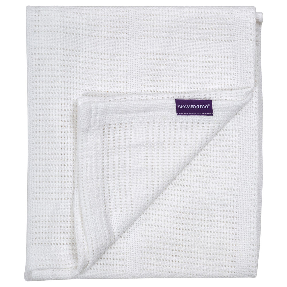 Clevamama - Cellular Blanket Cot/Cot Bed - 120x140cm - White