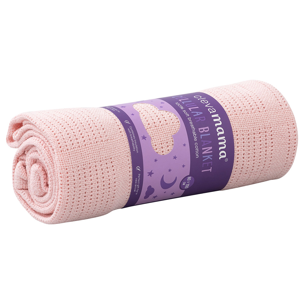 Clevamama - Cellular Blanket - 80x100cm - Pink
