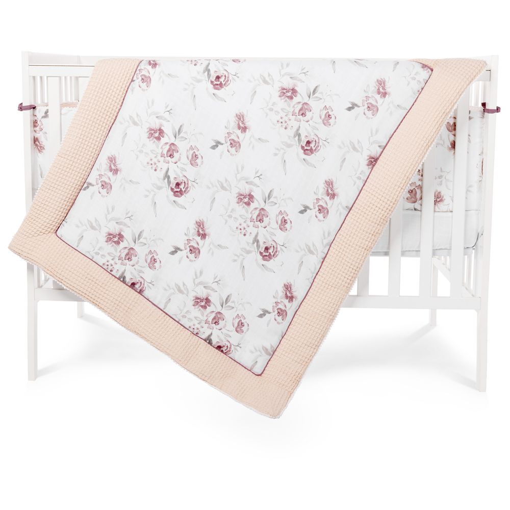 Nini - Muslin Crib Bedding 4pc-Set - Blush Rose