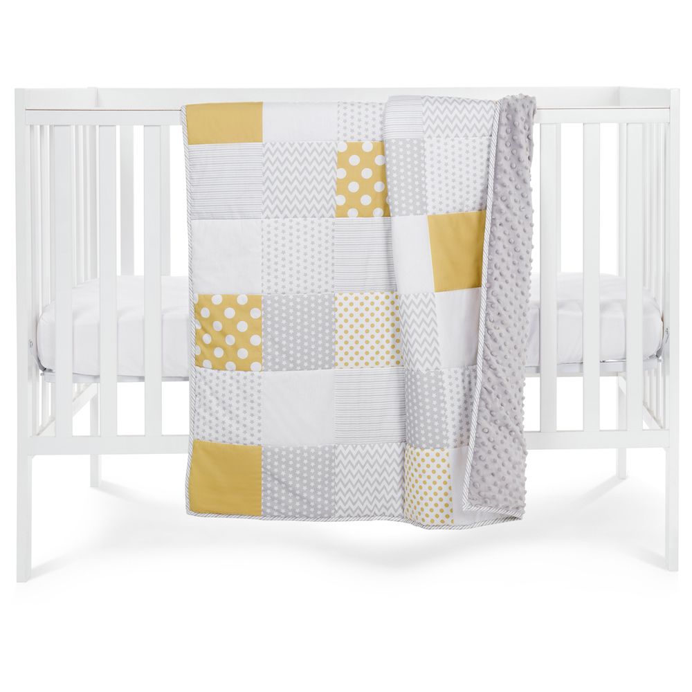 Nini - Padded Quilt - Mustard/Grey