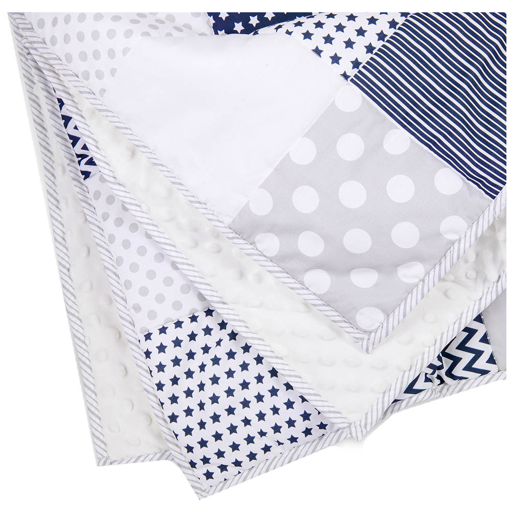 Nini Padded Quilt - Navy/Grey