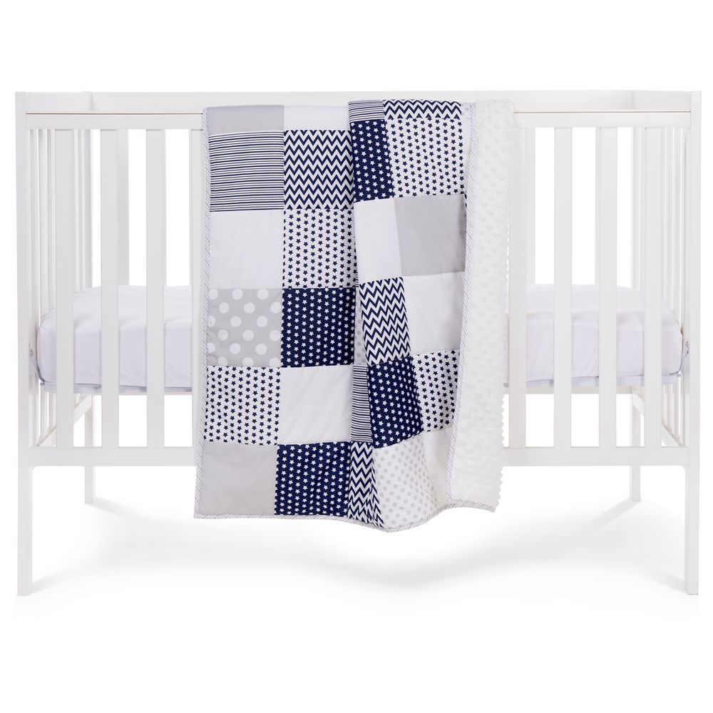 Nini Padded Quilt - Navy/Grey