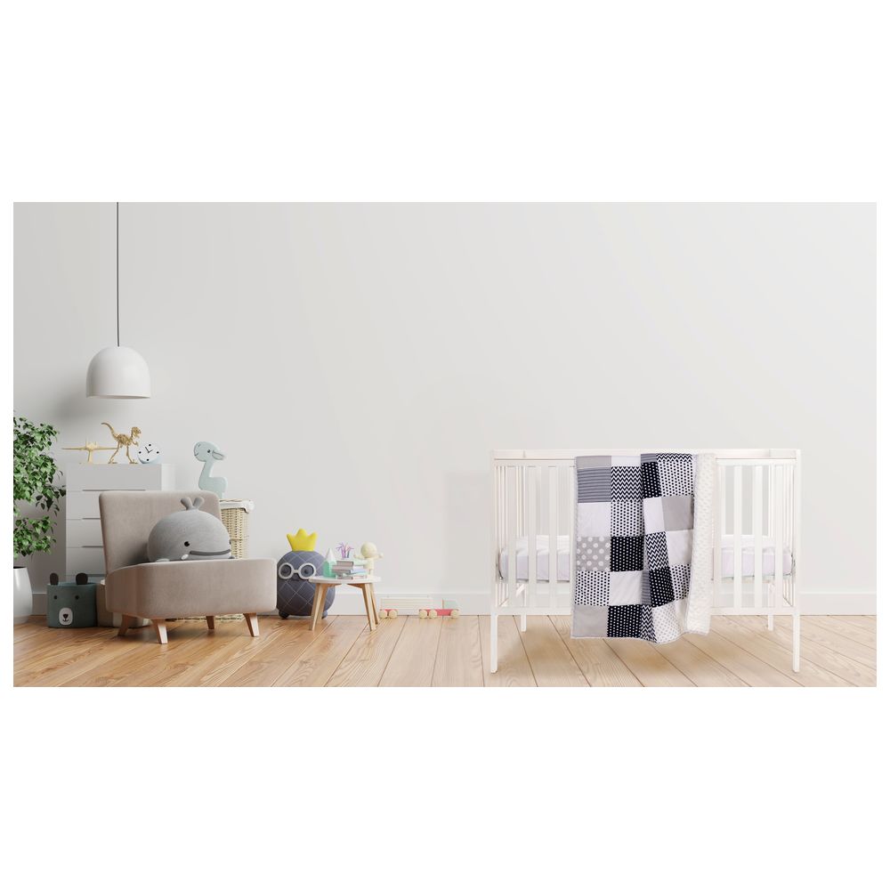 Nini Padded Quilt - Navy/Grey