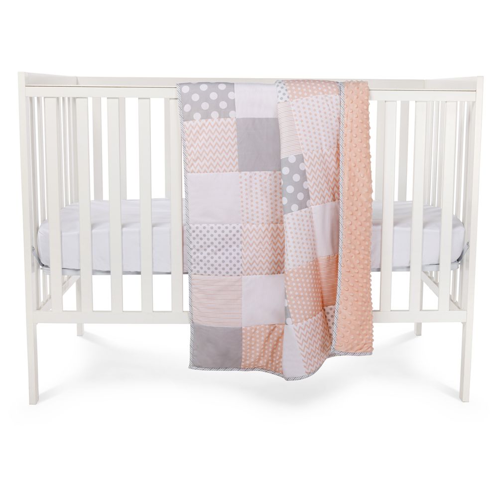 Nini - Padded Quilt - Peach/Grey