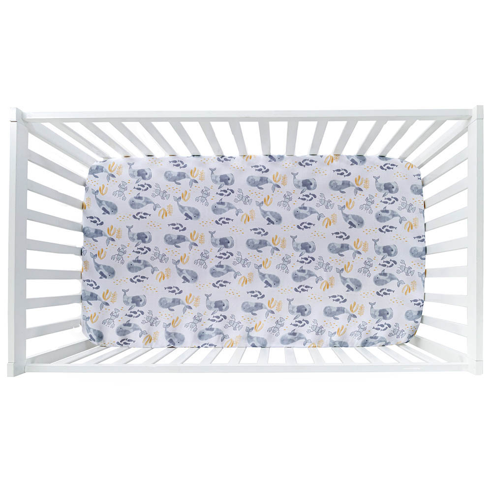 Nini Crib Fitted Sheet - Deep Grey