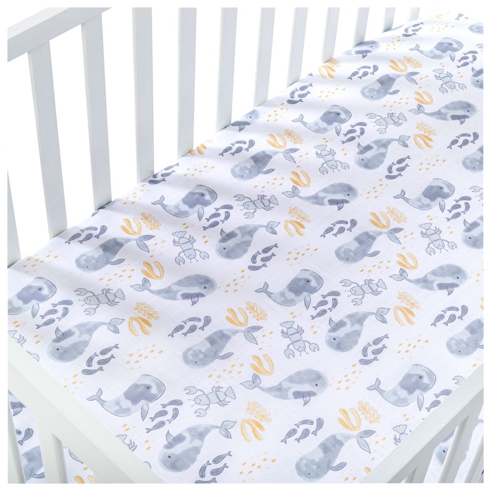 Nini Crib Fitted Sheet - Deep Grey