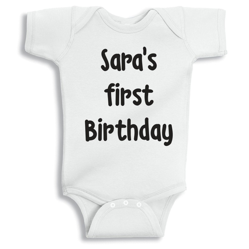 Twinkle Hands Personalized Baby Onesie - White