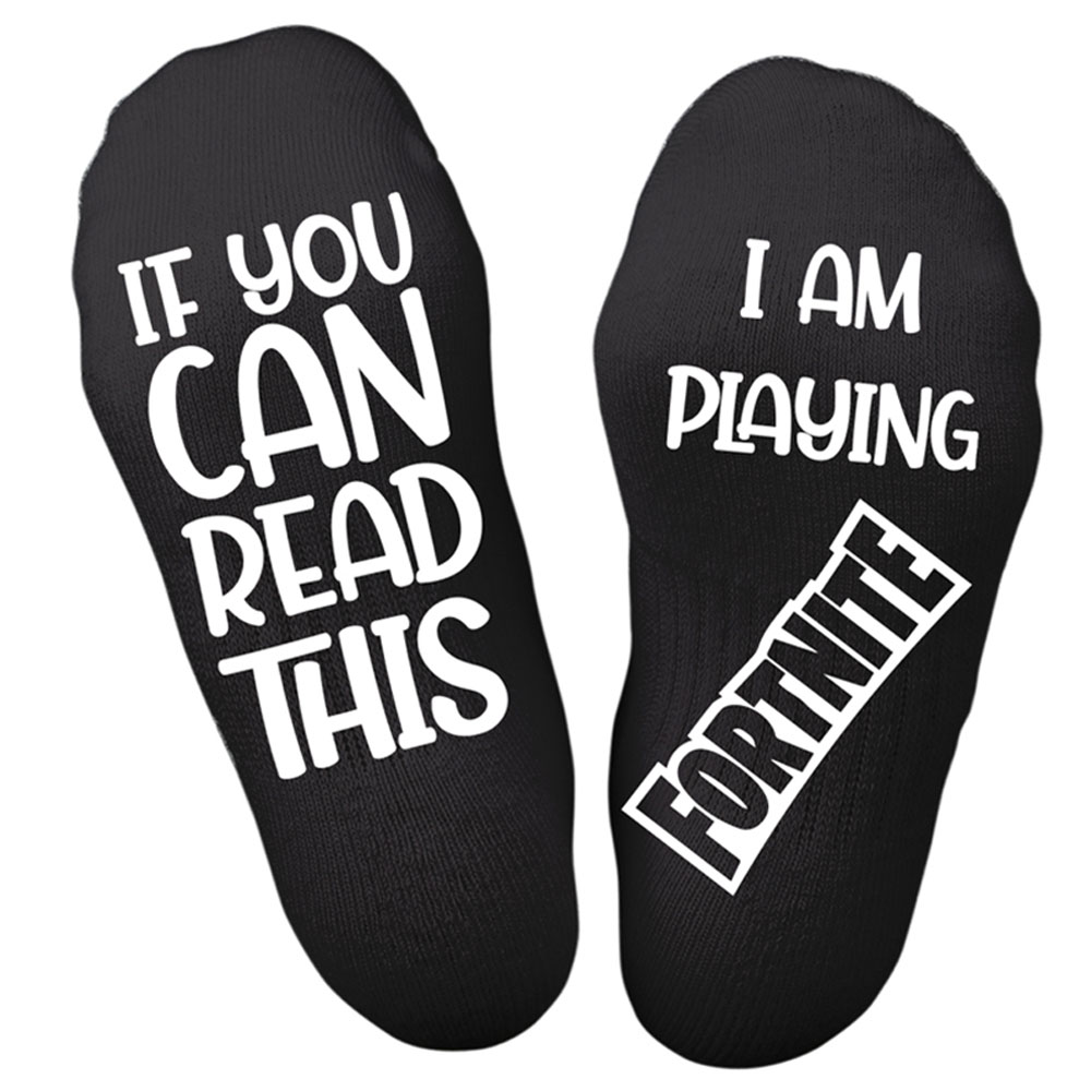 Twinkle Hands I Am Playing Fortnite Socks - Black
