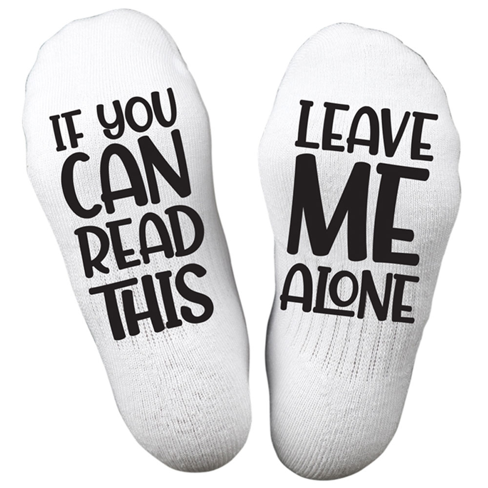 Twinkle Hands Leave Me Alone Socks - White