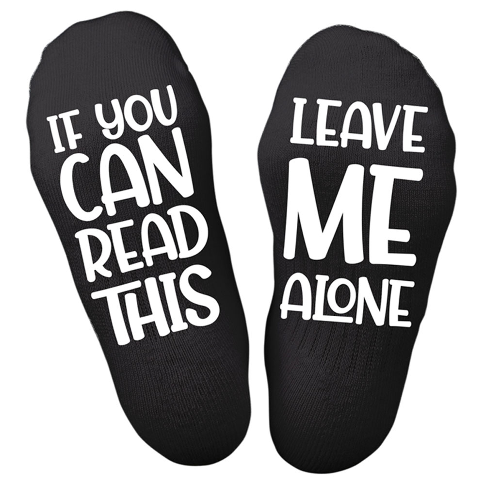 Twinkle Hands Leave Me Alone Socks - Black