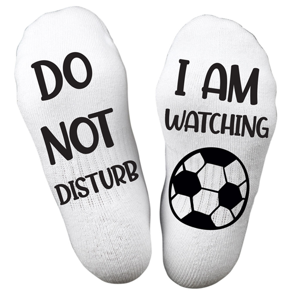 Twinkle Hands I Am Watching Football Socks - White