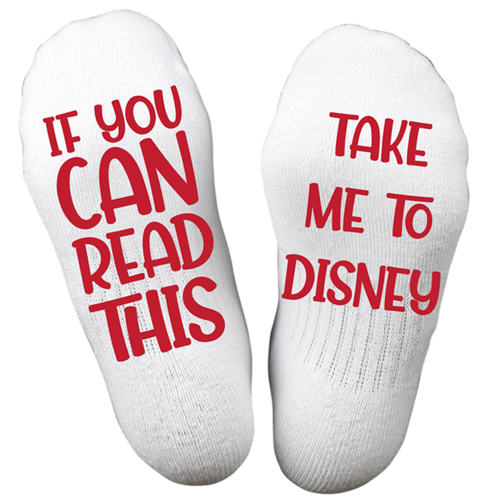 Twinkle Hands Take Me to Disney Socks - White