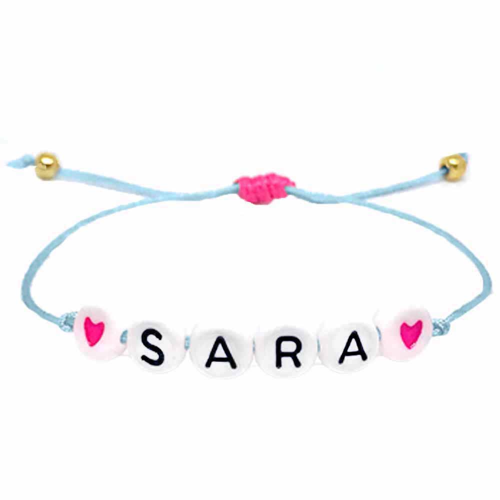 Twinkle Hands - Blue Pink Personalized Name Bracelet