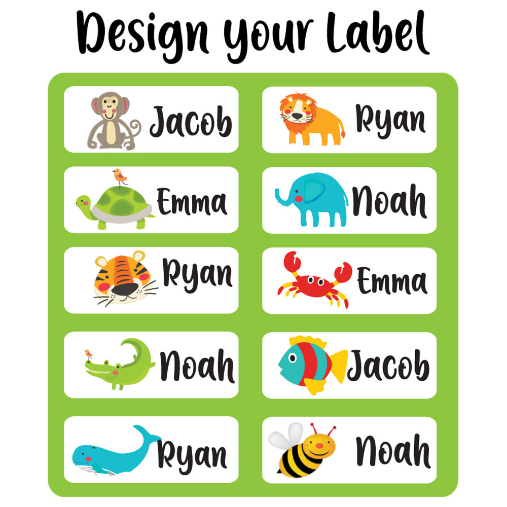 Twinkle Hands - Personalized Waterproof Labels - Animals