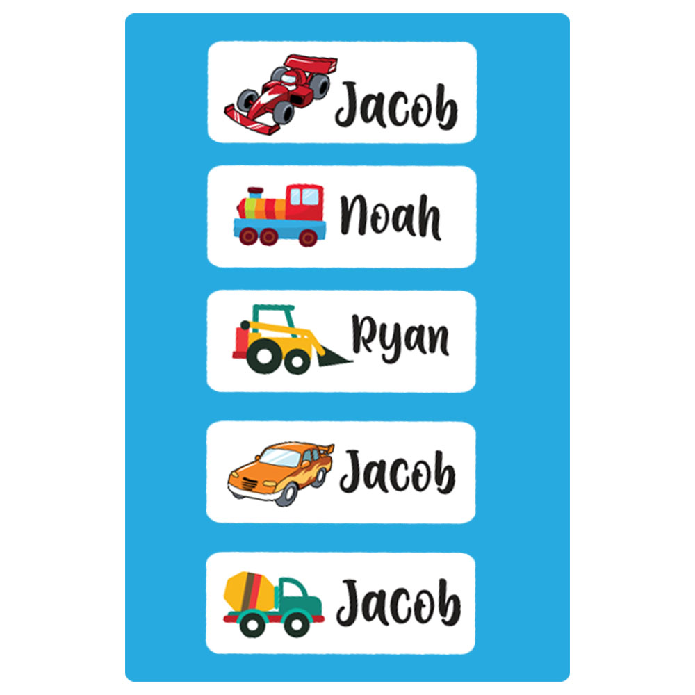 Twinkle Hands -  Car Lovers - Personalized School Labels