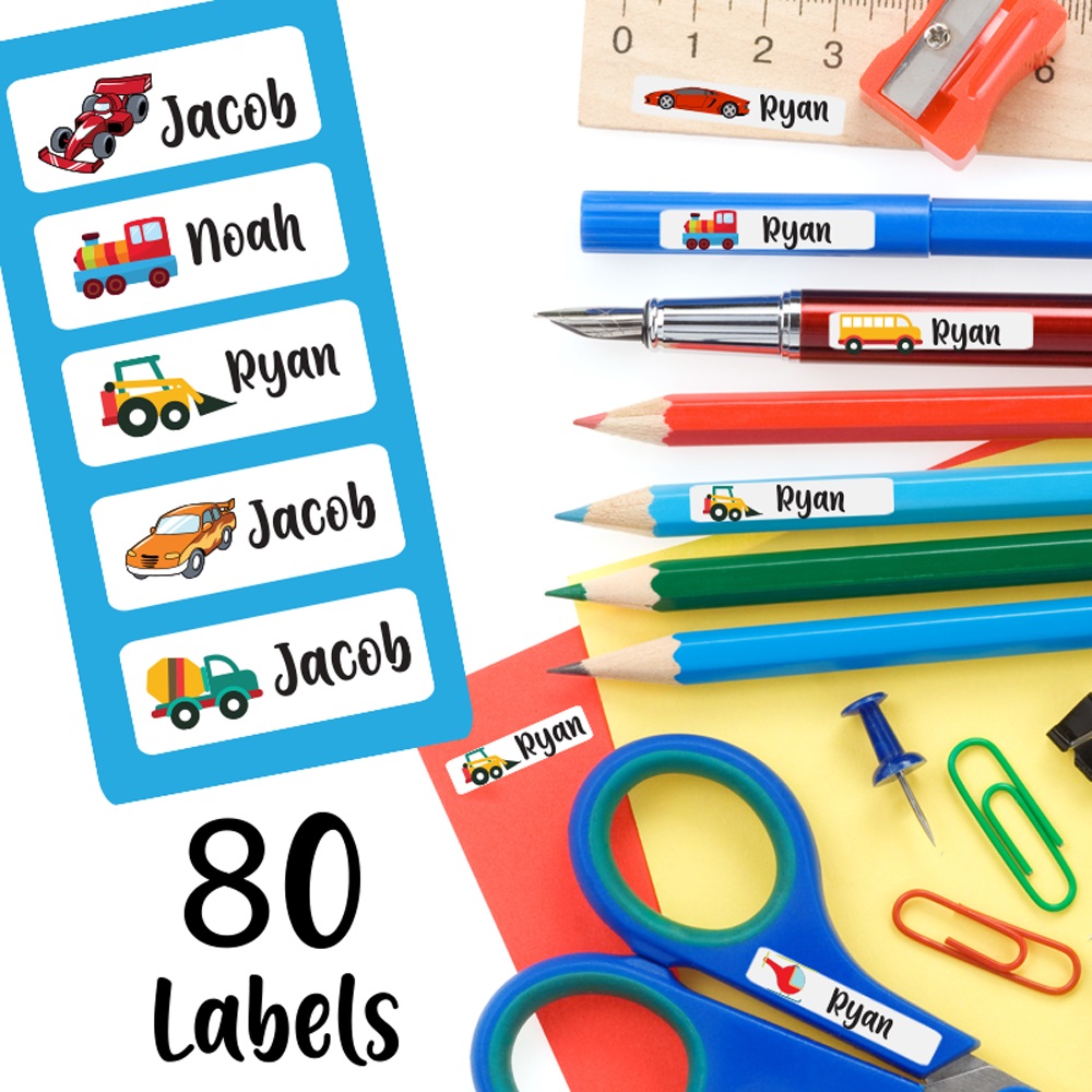 Twinkle Hands -  Car Lovers - Personalized School Labels