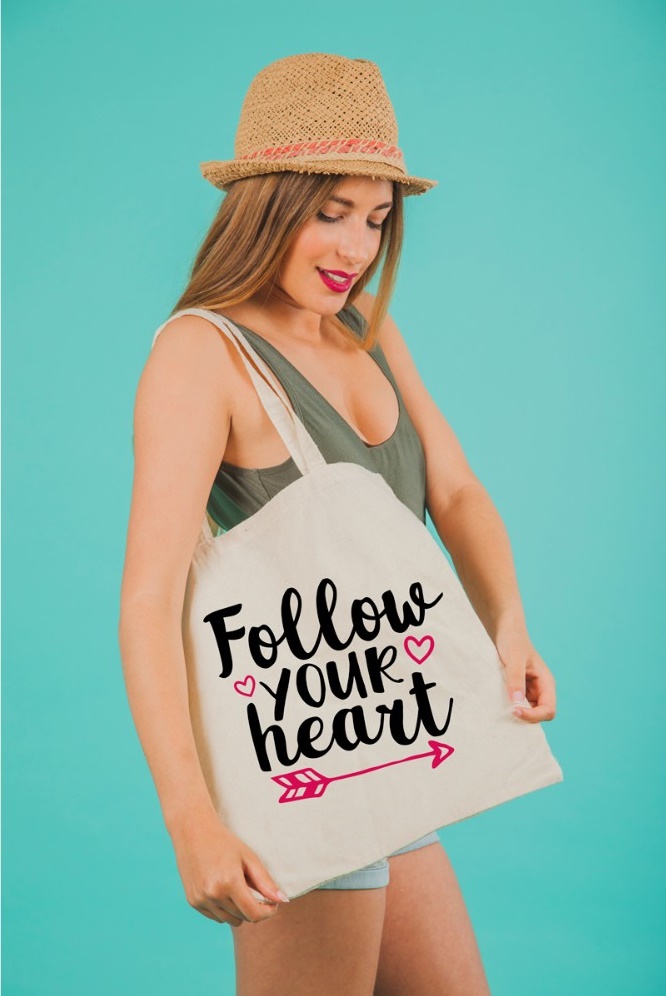 Save The Ocean - Eco Bag Canvas Tote Bag - Blue Font
