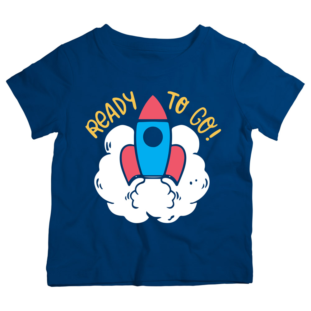Twinkle Hands Ready to Go Space Cotton T-Shirt - Blue