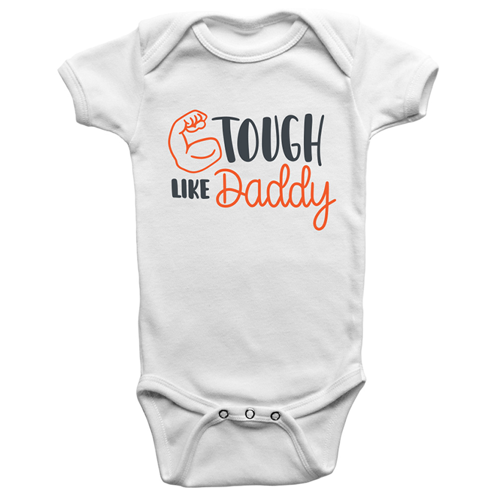 Limited Edition 'Tough Like Daddy' Printed Baby Bodysuit