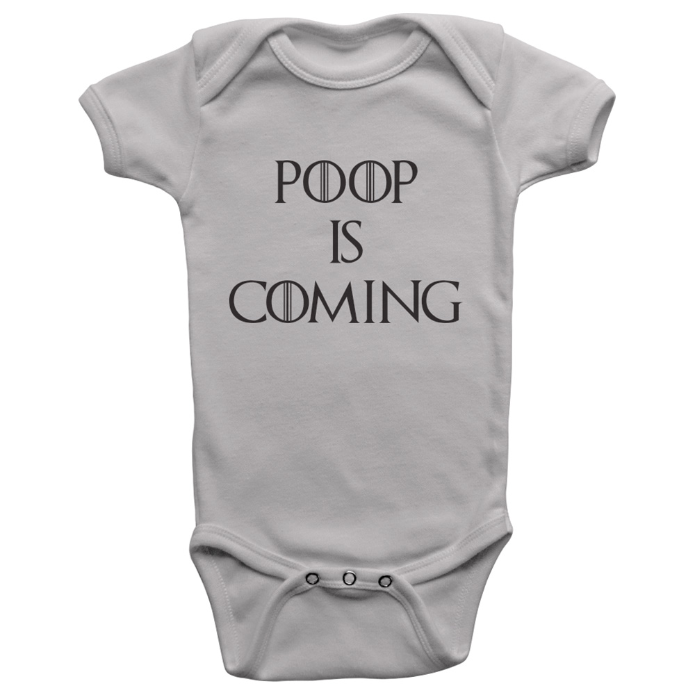 Limited Edition 'Poop Is Coming' Printed Baby Bodysuit