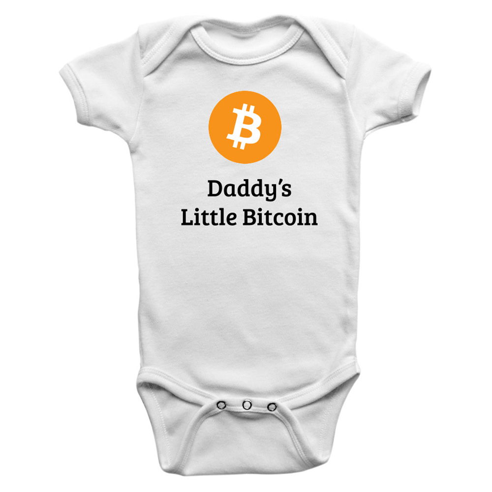 Limited Edition 'Daddy's Little Bitcoin' Printed Baby Bodysuit