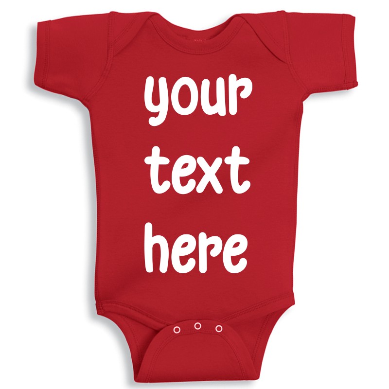 Twinkle Hands Personalized Baby Onesie - Red