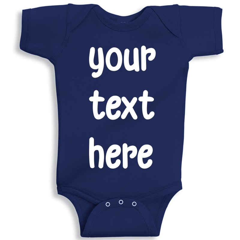 Twinkle Hands Personalized Baby Onesie - Navy Blue