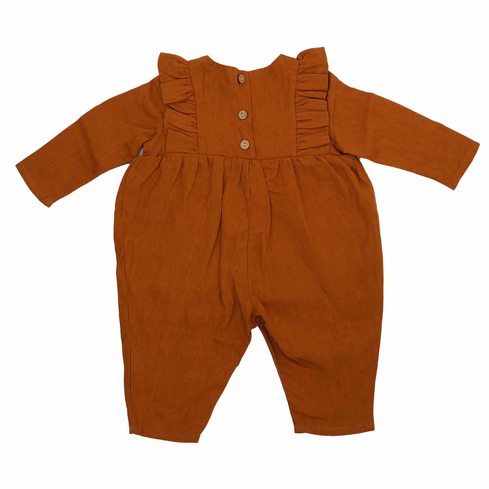 Kyara - Pure Linen Jumpsuit - Brown