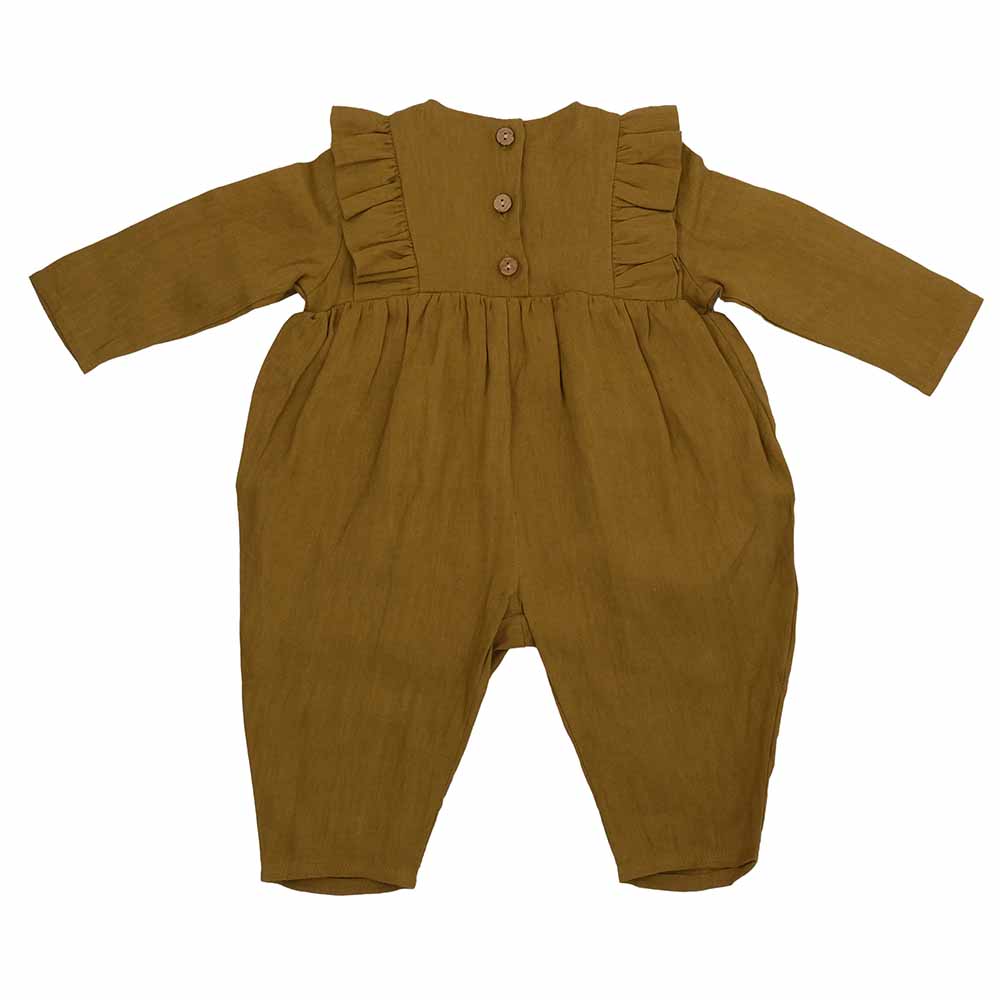 Kyara - Pure Linen Jumpsuit - Green