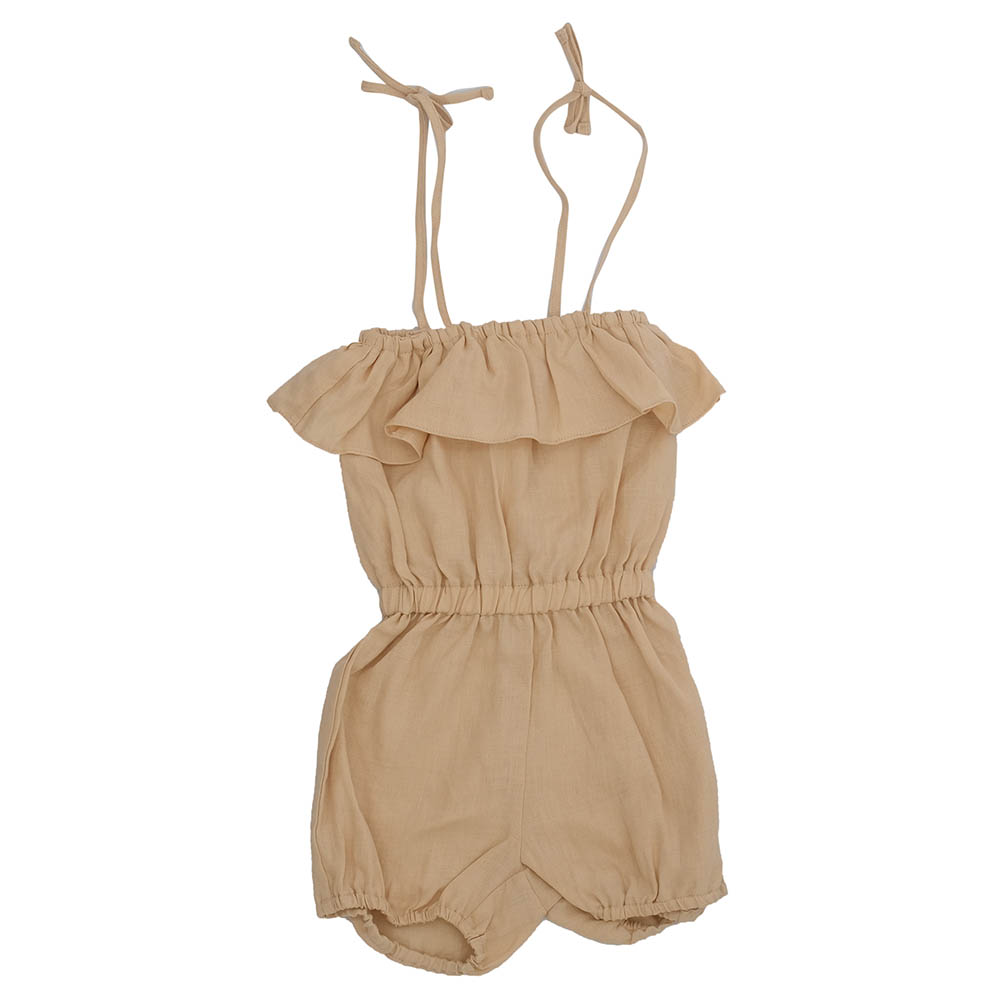 Kyara - Pure Linen Jumpsuit - Beige