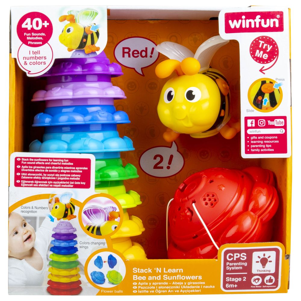 Winfun - Bee And Sunflowers Stack 'N Learn Toy
