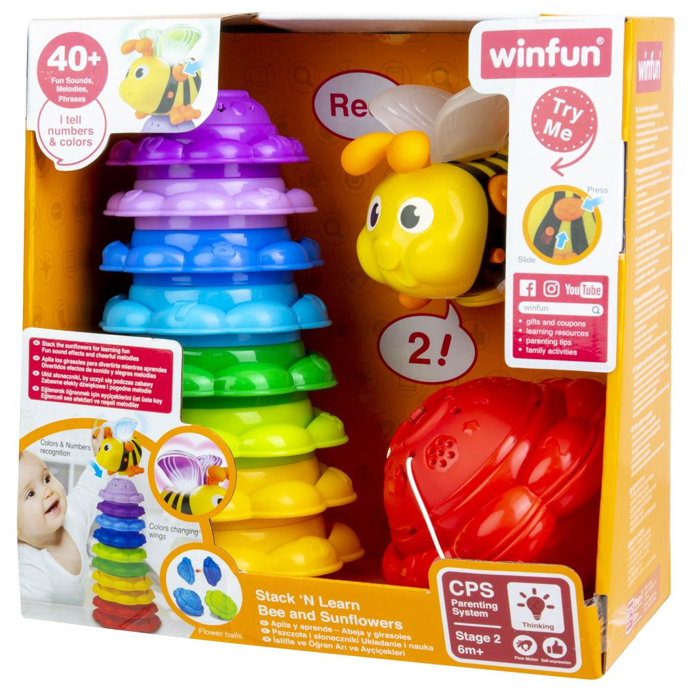 Winfun - Bee And Sunflowers Stack 'N Learn Toy