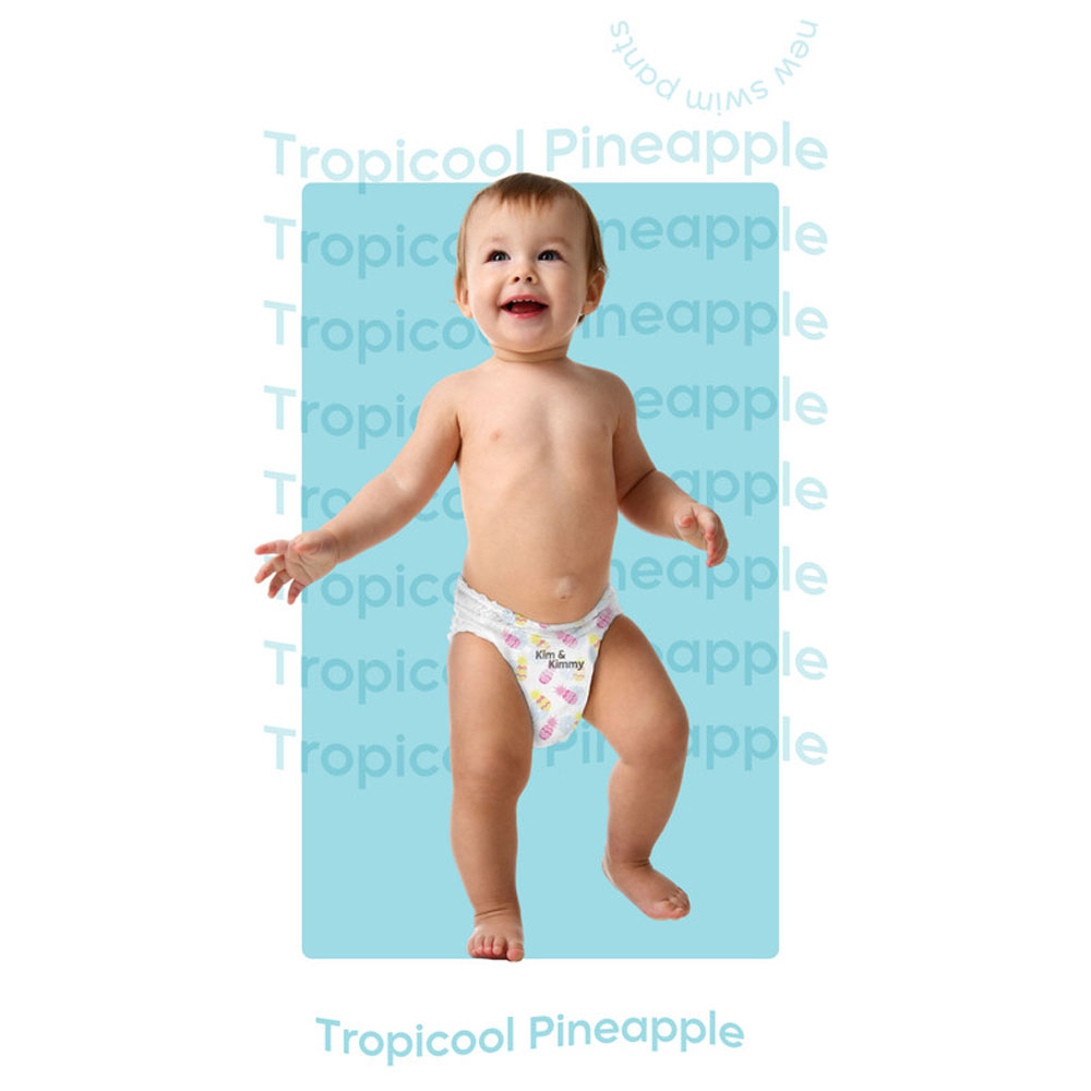 Kim & Kimmy - Swim Pants - 9-14kg - Large - 15pcs - Tropicool Pineapple