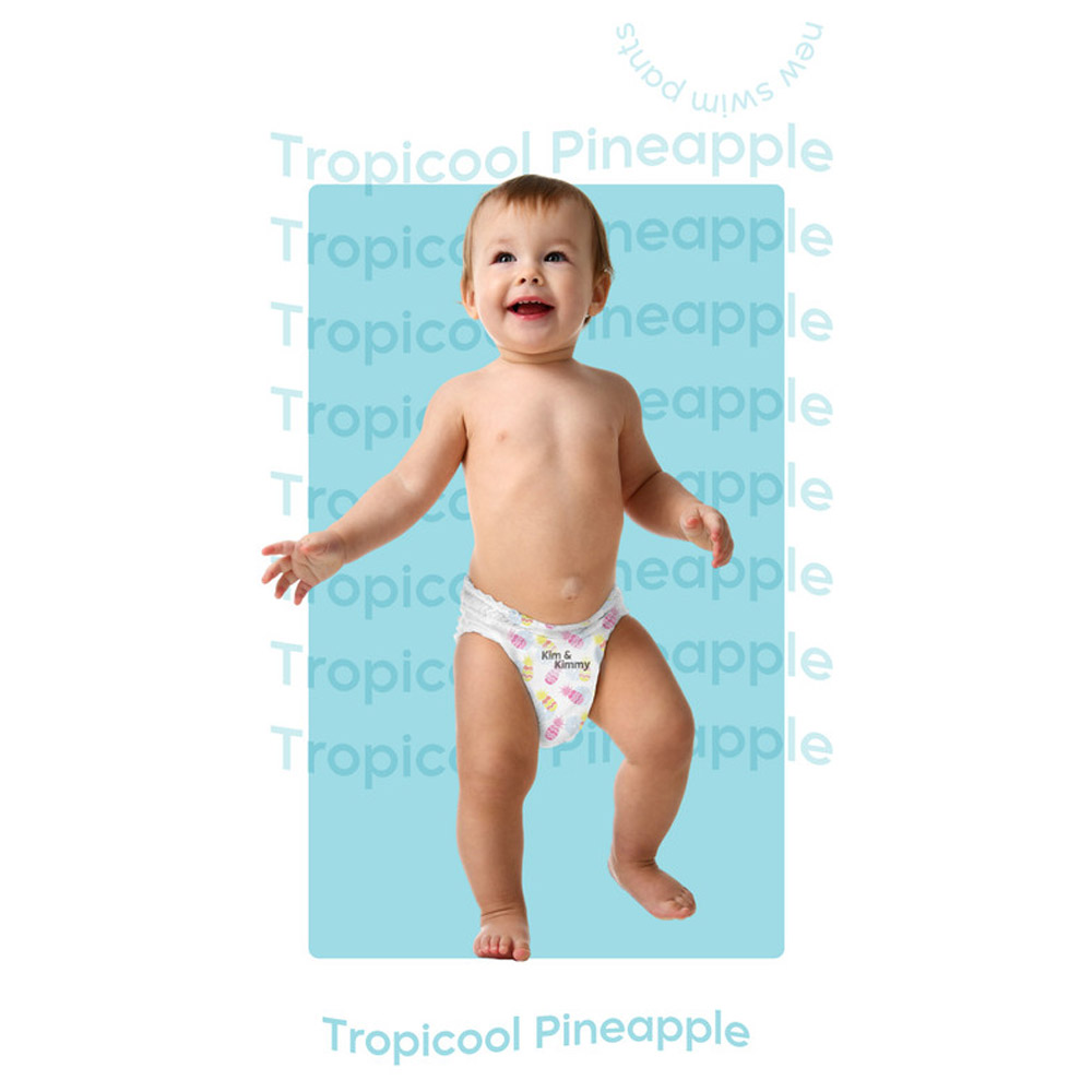 Kim & Kimmy - Swim Pants - 6-11kg - Medium - 15pcs - Tropicool Pineapple